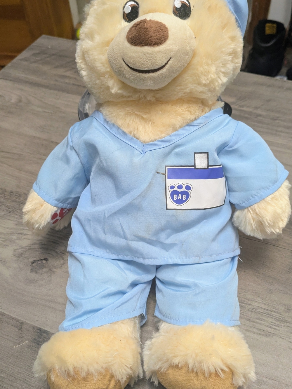 Build-A-Bear Light Blue Nurse Scrub Teddy Bear